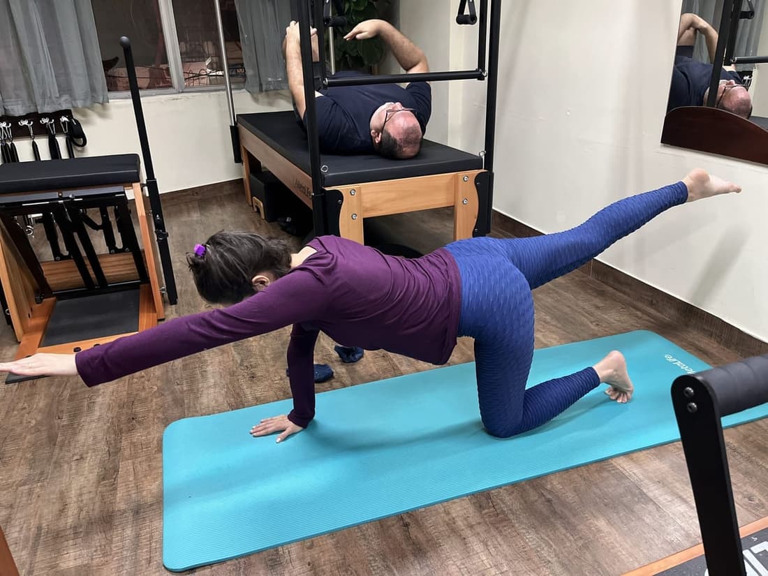 Aula de pilates no Yoga du Ville, Tijuca
